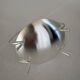Vintage Pair Of 60’s WMF Silver Plated Serving Dish With Smoked Glass