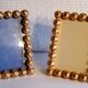 Pair of art deco photo frames in gilded bronze and gilded brass
