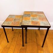 Nest tables in ceramic and metal