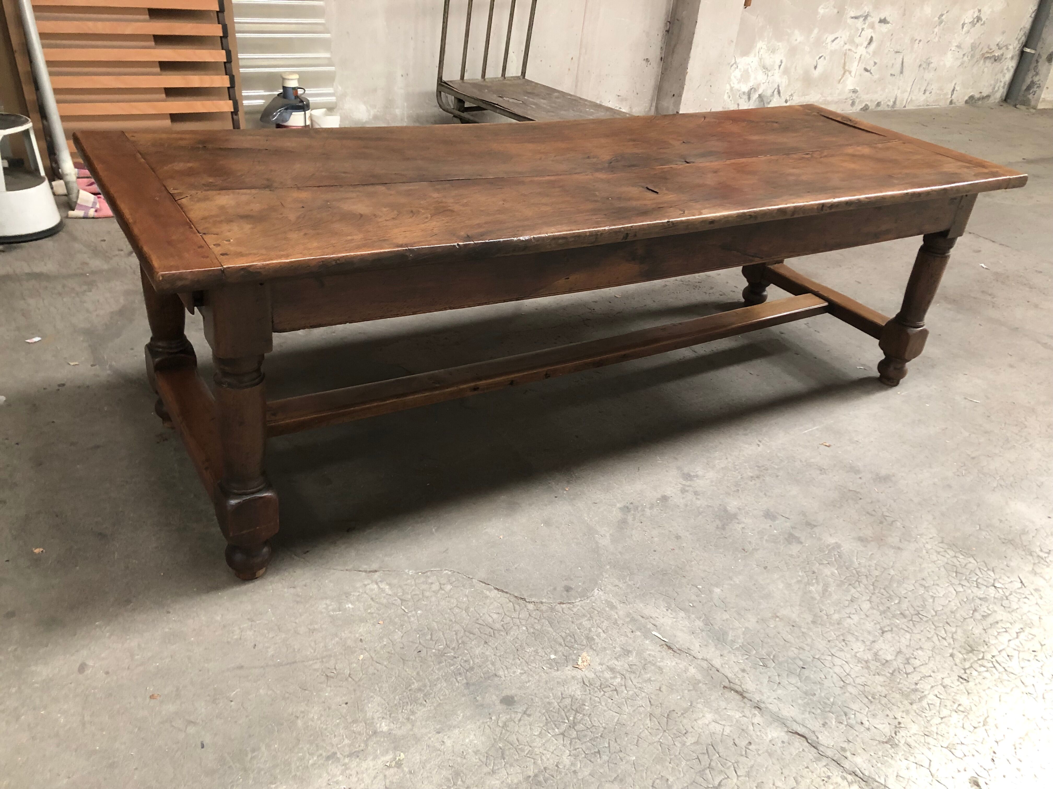 large old walnut farmhouse table