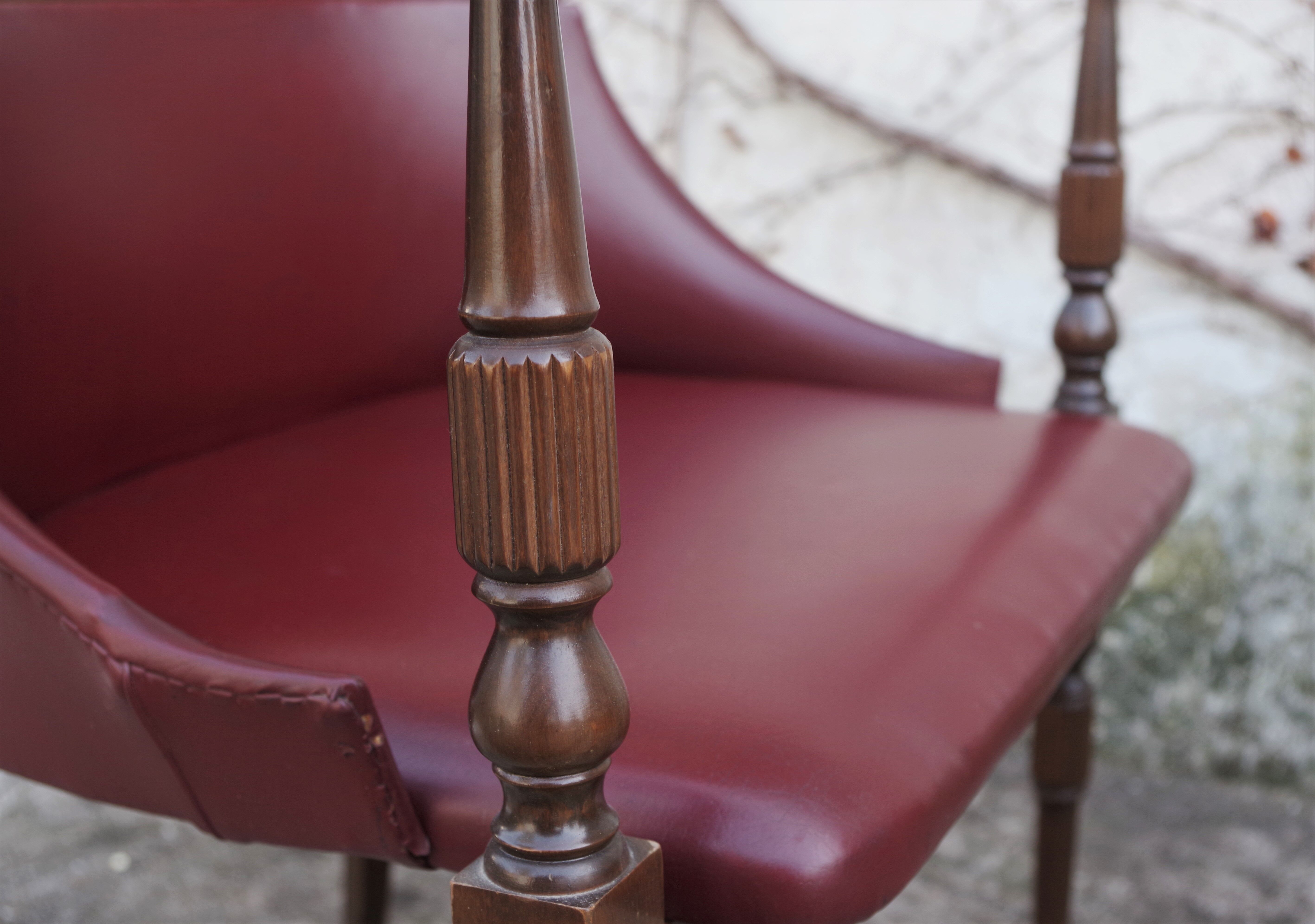 Wooden office chairs, 1950s, set of 2