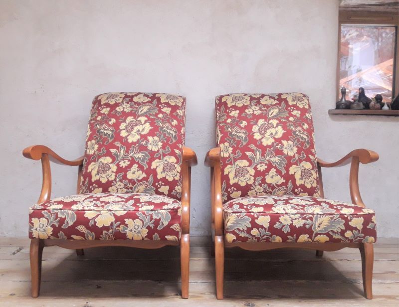 Pair of vintage 1950 armchairs