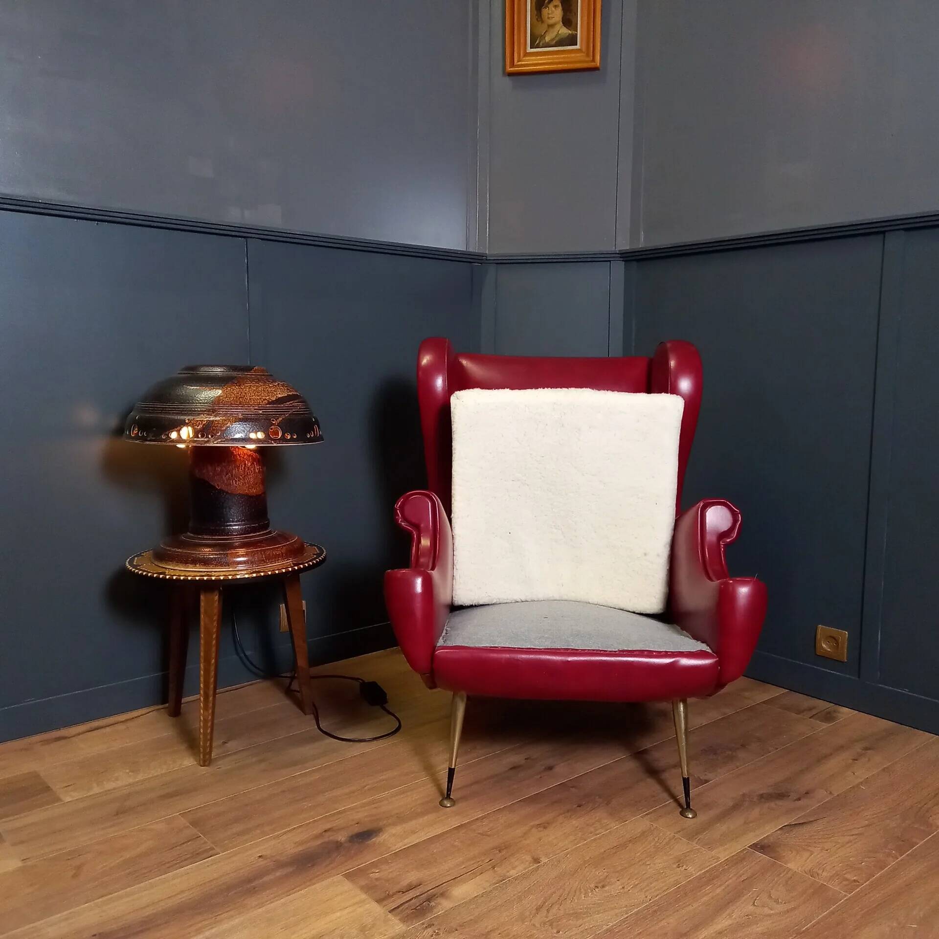 Chaise lounge vintage italienne