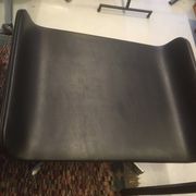 Tabouret en cuir, Danemark, années 1960