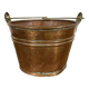 Old copper flower pot