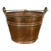 Old copper flower pot