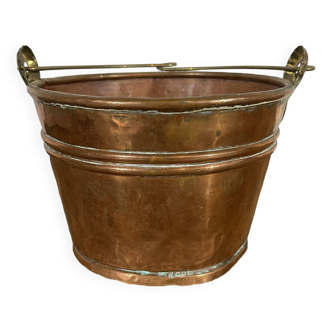 Pot de fleurs ancien en cuivre