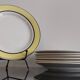 7 earthenware dessert plates, KG Lunéville