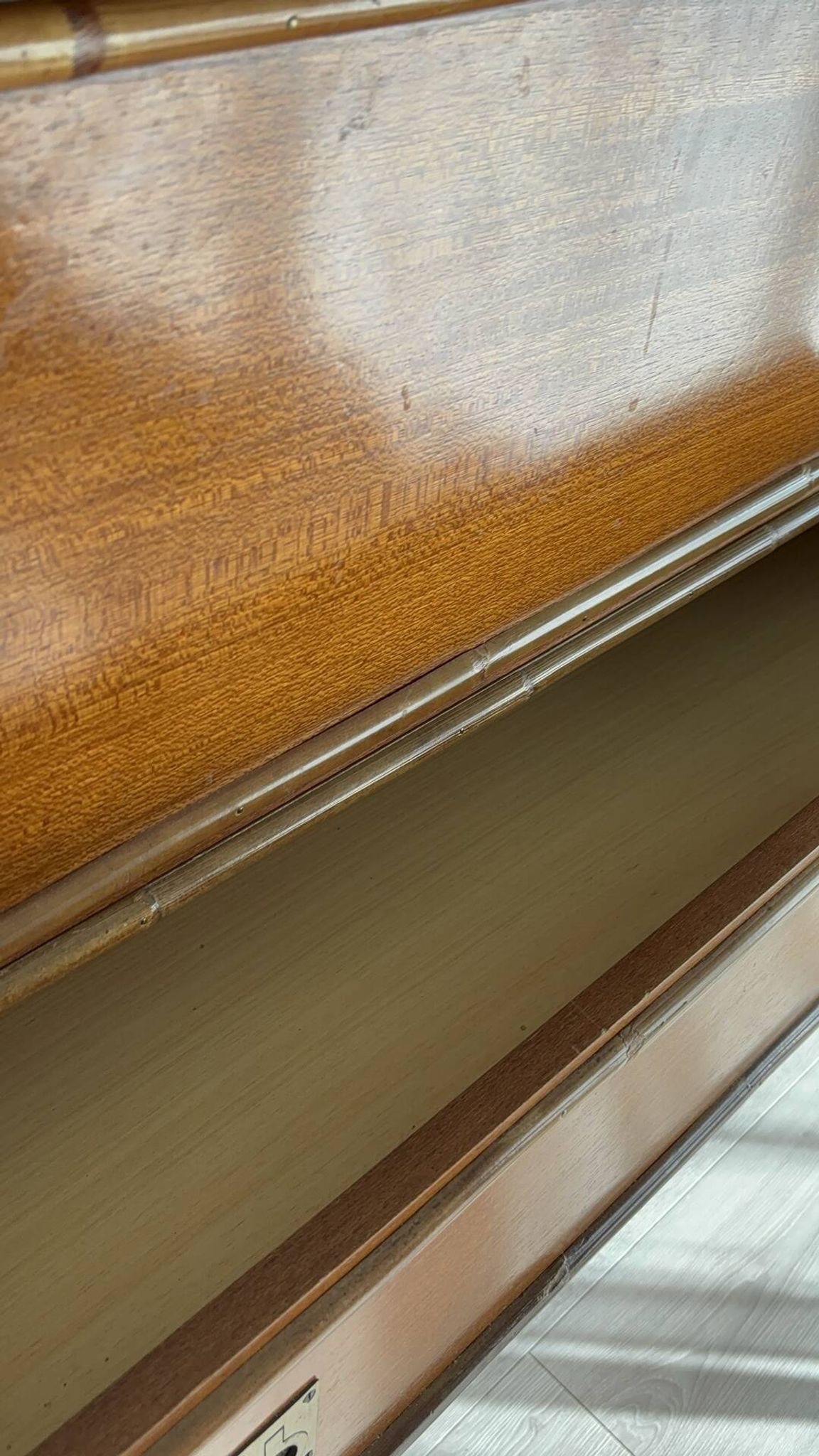 Dalvera wooden and bamboo chest of drawers, 1970