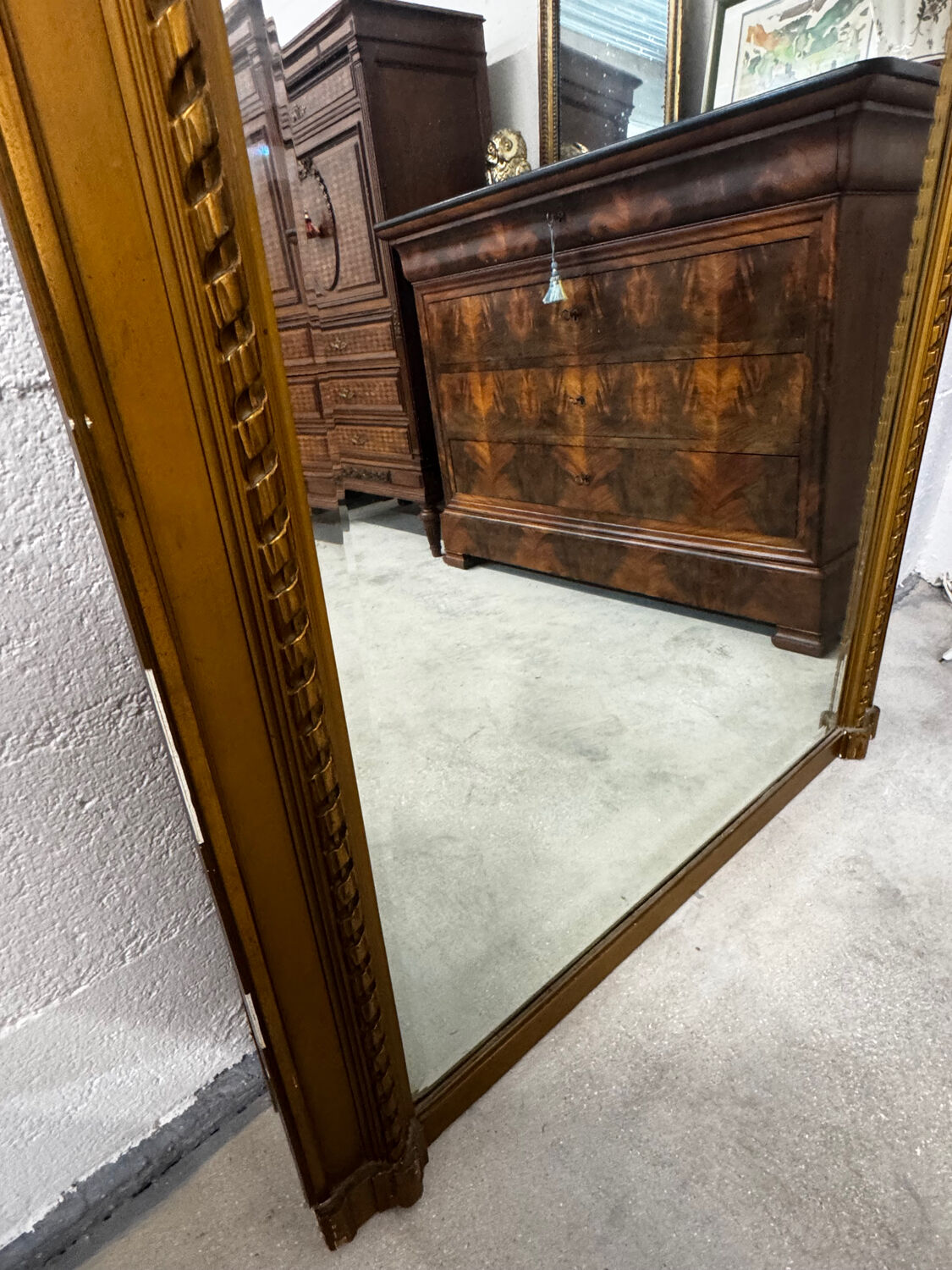 Louis XVI style trumeau mirror