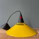 Memphis style yellow pendant light, 1980s