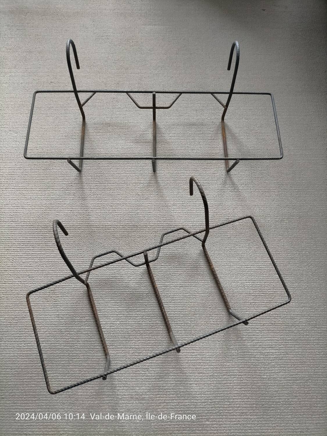 Vintage twisted iron planter