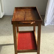 Wooden rolling trolley with removable top H66 75x35