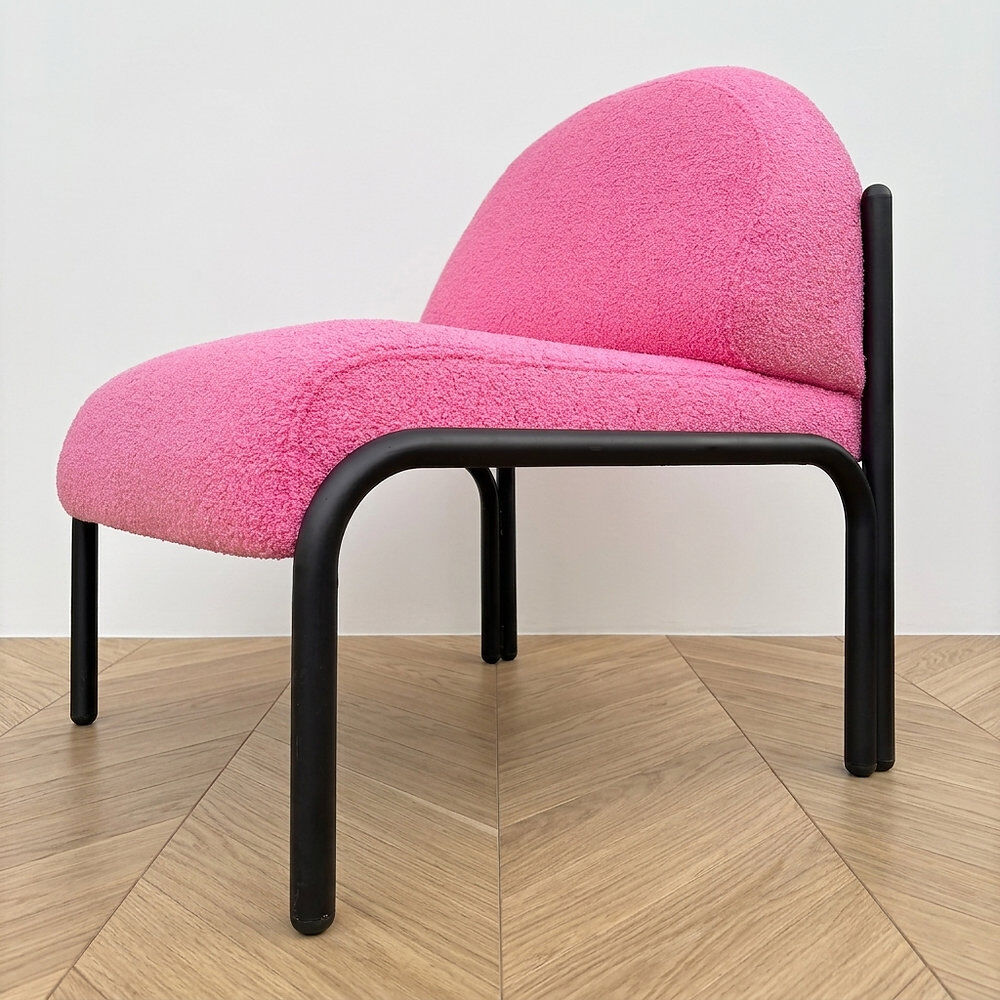 Restored pink Souvignet armchair