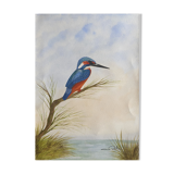 Painting "The Fisherman Martin" gouache naturalist signed