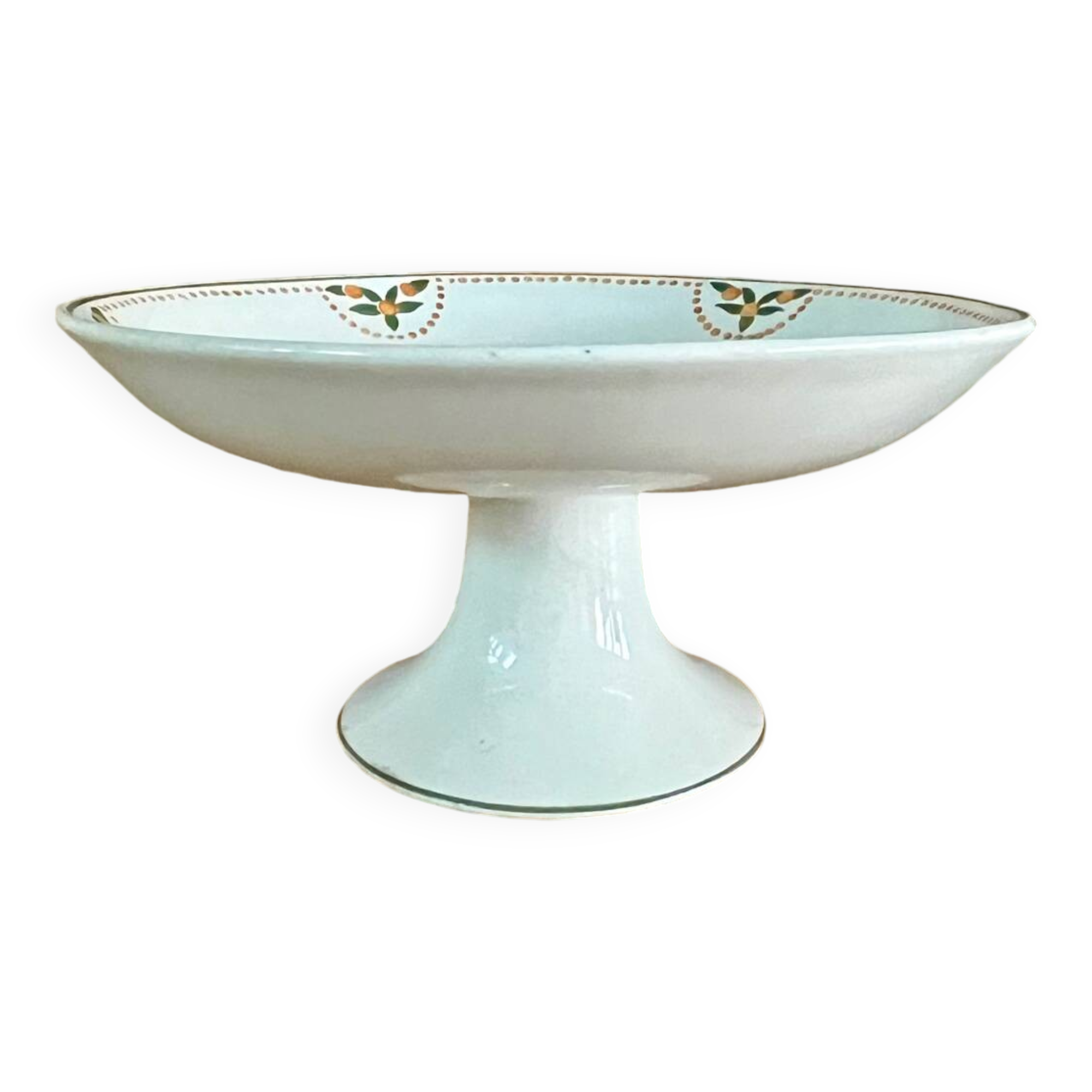 Longwy Brest iron earth compote dish