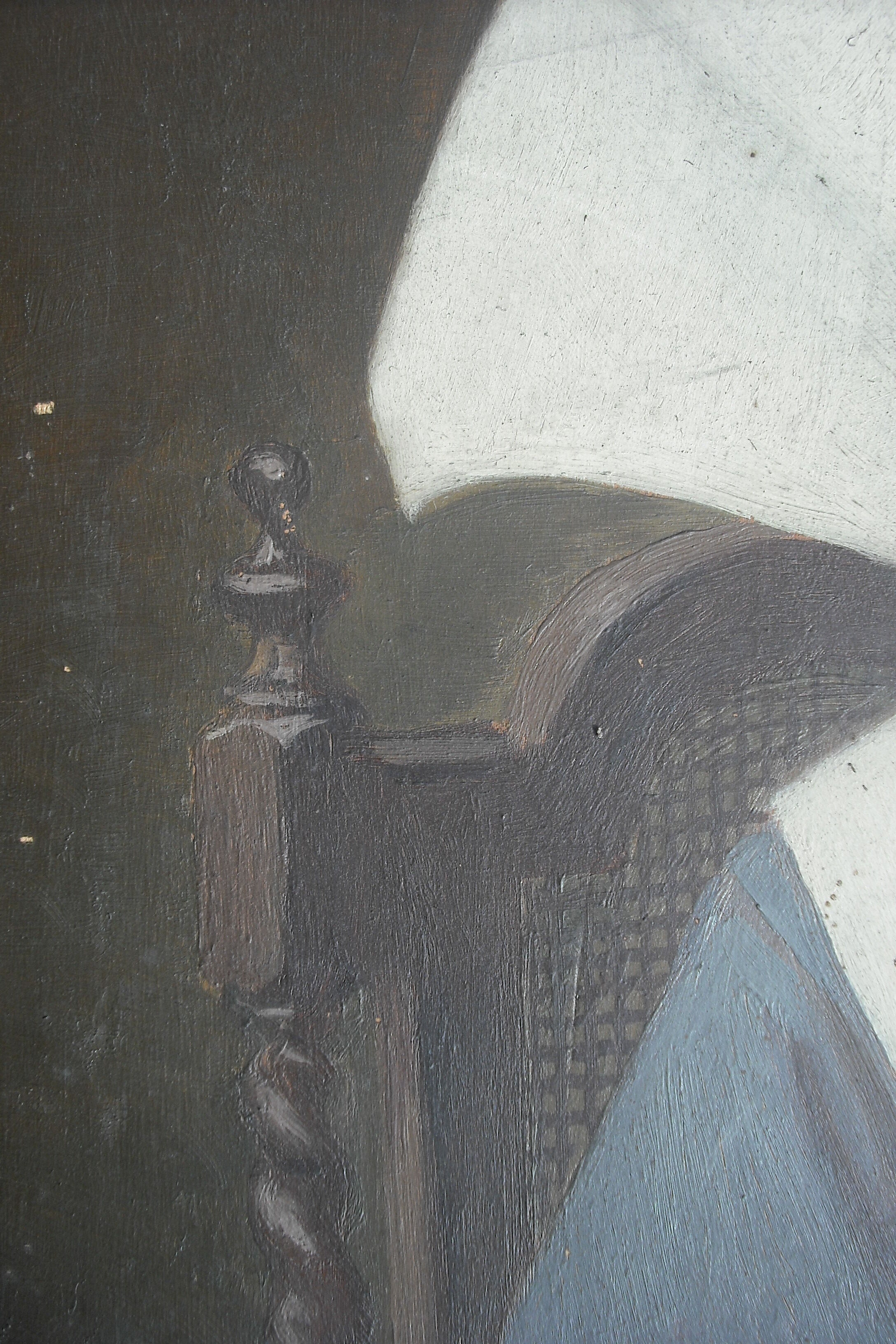 Signed portrait - Horned nun 42.5 / 32.5 on panel