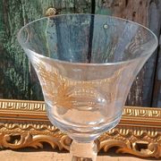 Grand verre de dégustation ancien blason doré – signé Jeanne Châtel