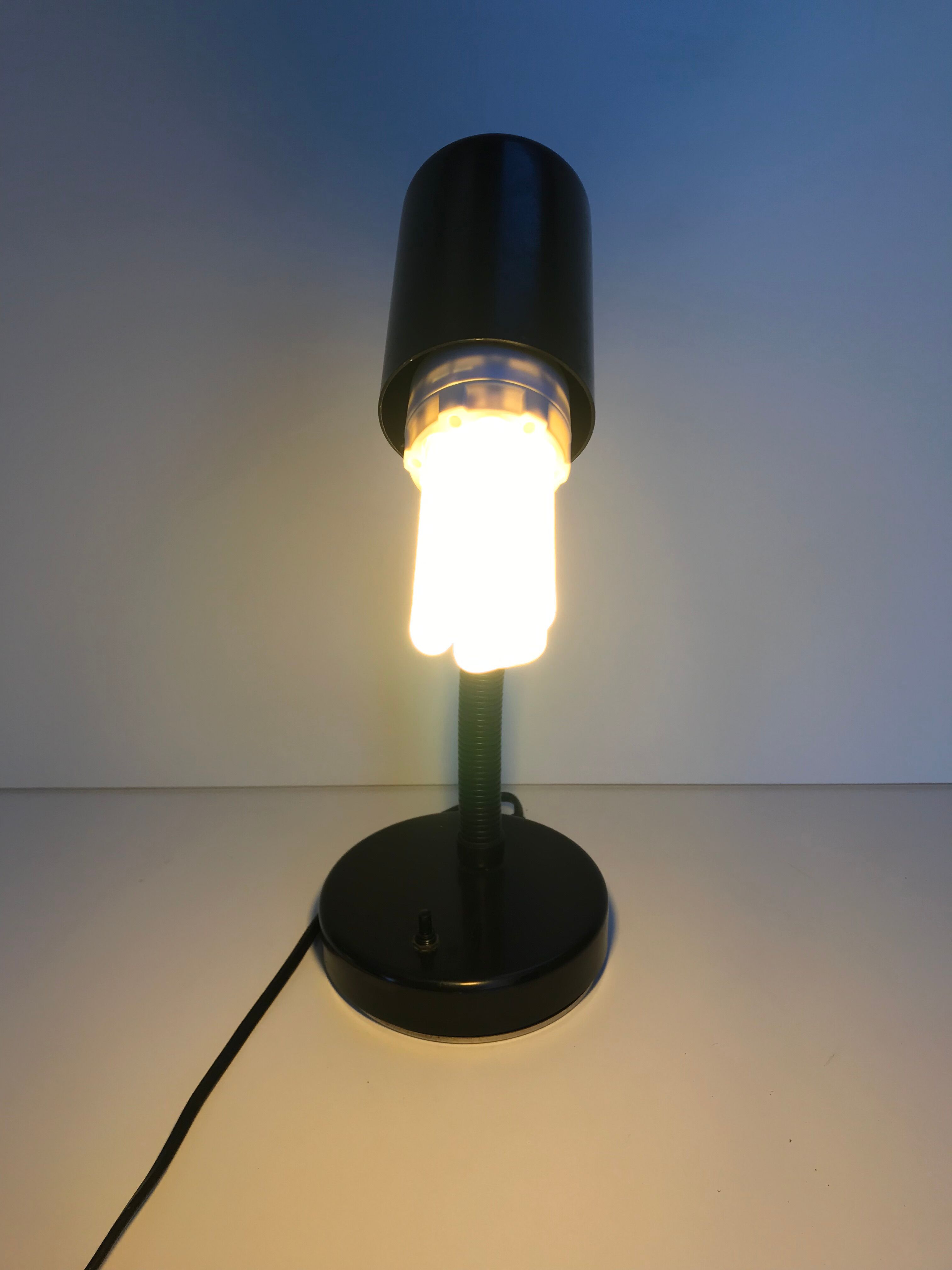 Black desk lamp made in gdr