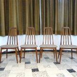 Eva teak chairs from Koefoed Møbelfabrik, set of 4