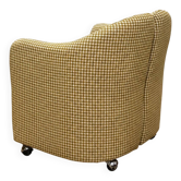 Fauteuil d'Eugenio Gerli pour Tecno retapissé pied de poule, années 70