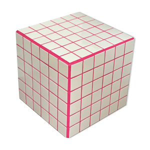 Cube bout de canapé - blanc