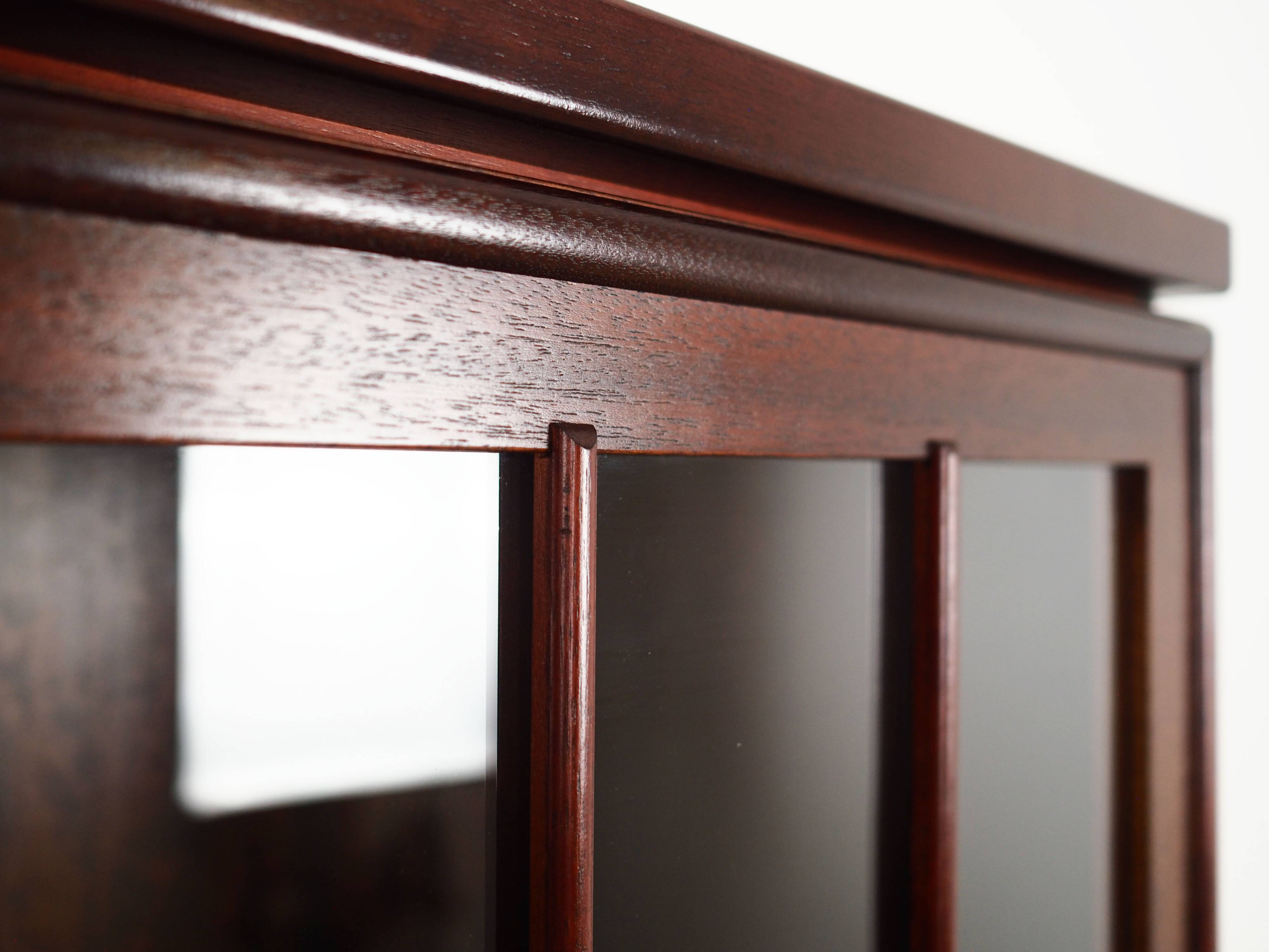 Mahogany showcase, Danish design, 1970s, production: Denmark