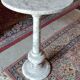 White marble harness pedestal table