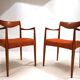 Set of 2 Gustav Bahus Bambi teak chairs by Rolf Rastad & Adolf Relling, 196