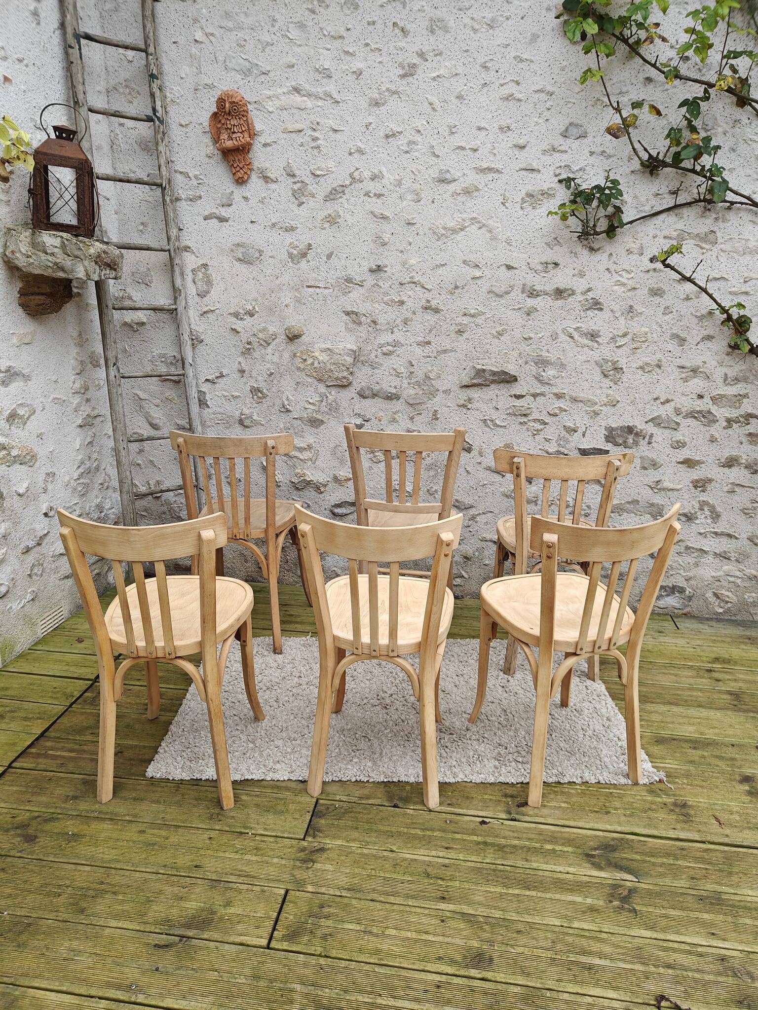 antique sandblasted bistro chairs