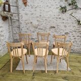 chaises bistrot anciennes sablées