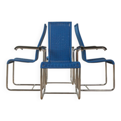4 chaises cantilever D25 de Marcel Breuer, Tecta