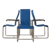 4 chaises cantilever D25 de Marcel Breuer, Tecta