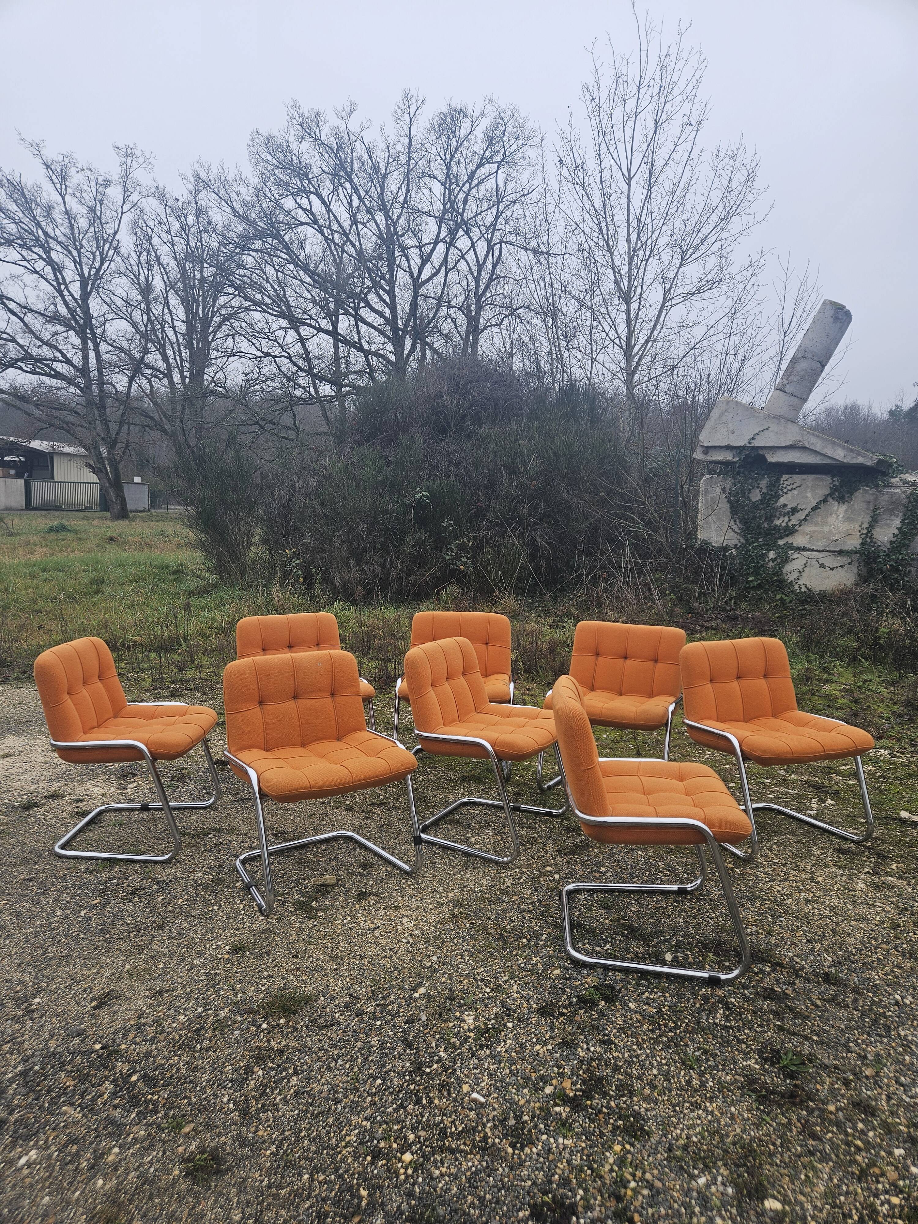 Yves Christin - Set of 8 chairs model STORM