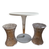 Kartell Ensemble by Philippe Starck table and 2 stools