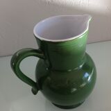 Pitcher ball in glazed green ceramic vintage 60s-70s