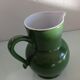 Pitcher ball in glazed green ceramic vintage 60s-70s