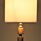 Travertine lamp and  gilded steel 70