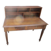 Old wooden stepped desk