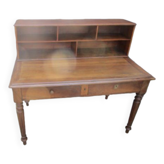 Old wooden stepped desk