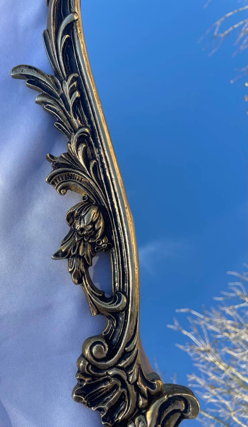 Miroir en bronze, XXème s.