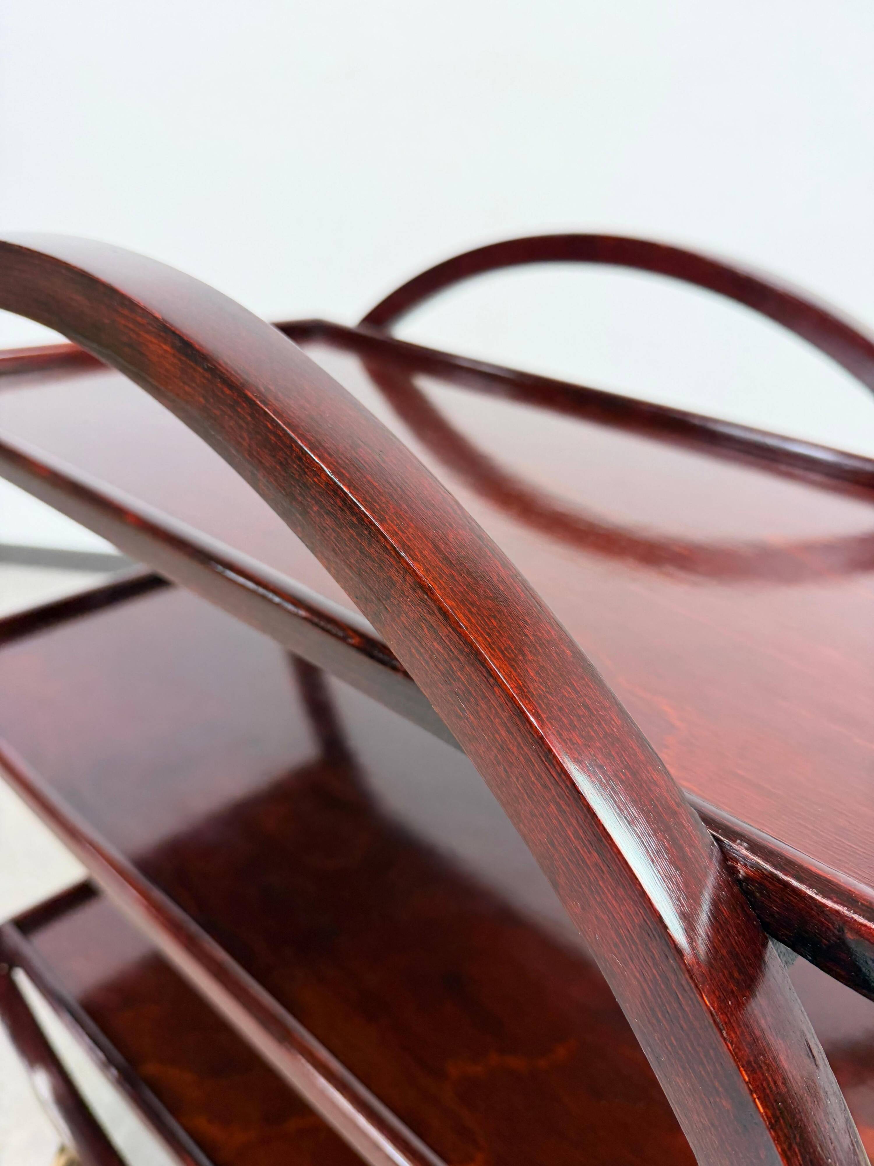 Art Deco service trolley no. 1157 by Thonet Debrecen