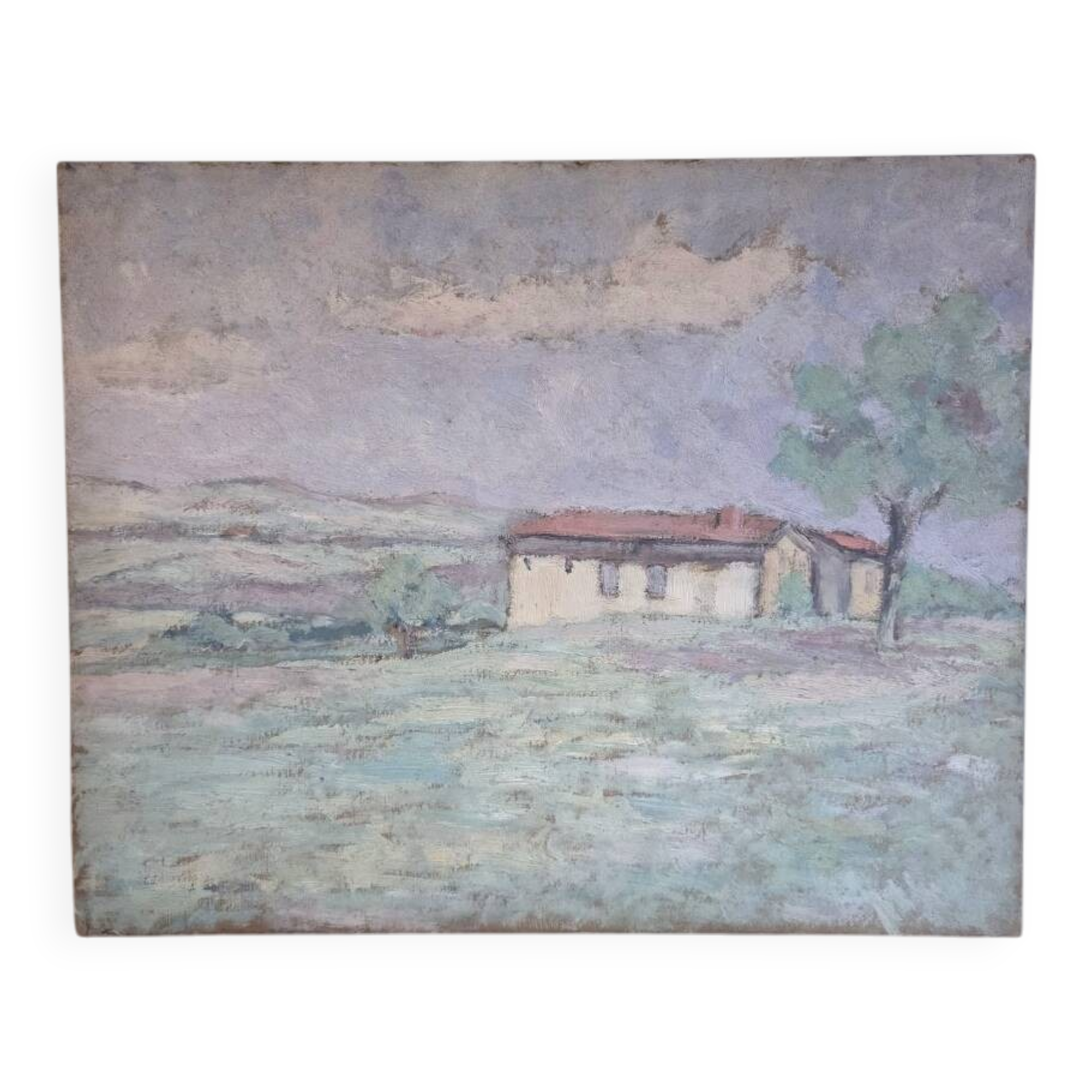 Double-sided painting on cardboard