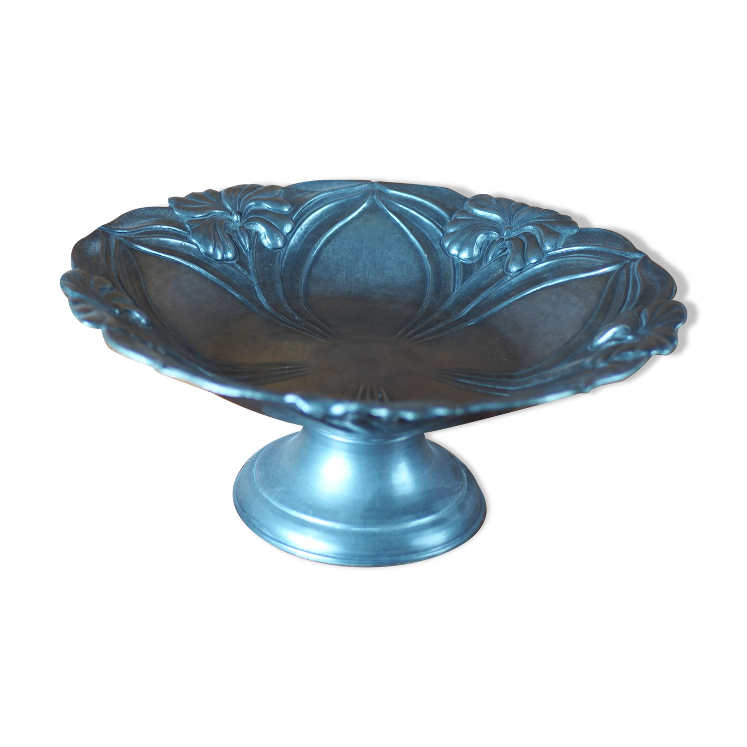 Piedouche tin cut with lily patterns - art nouveau - xxth century