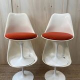 Série de 4 chaises tulip KNOLL vintage