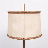 Floor lamp Charlotte Wawer parchment Shade Brass details 1950s Germany