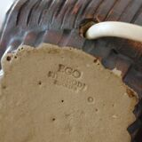 Scandinavian Ego Stengods lamp by Willi Fischer in sandstone