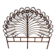 Large "Peacock" rattan headboard – Peacock model – France, 1970s