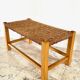 Stool bench wood and rope vintage bohemian spirit
