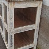 Small old white wooden display case